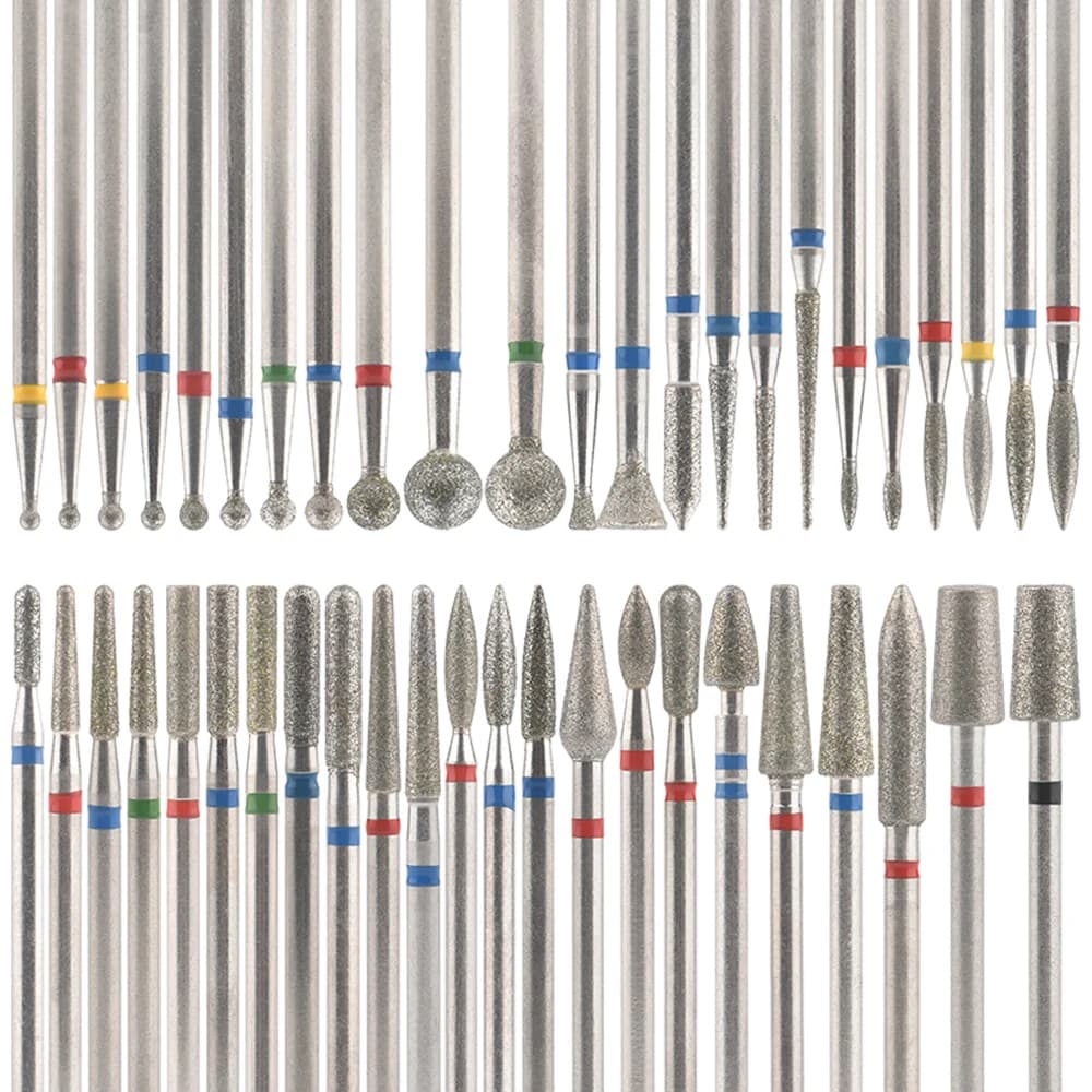 set of 10 diamond milling cutters for nail drill — image 3