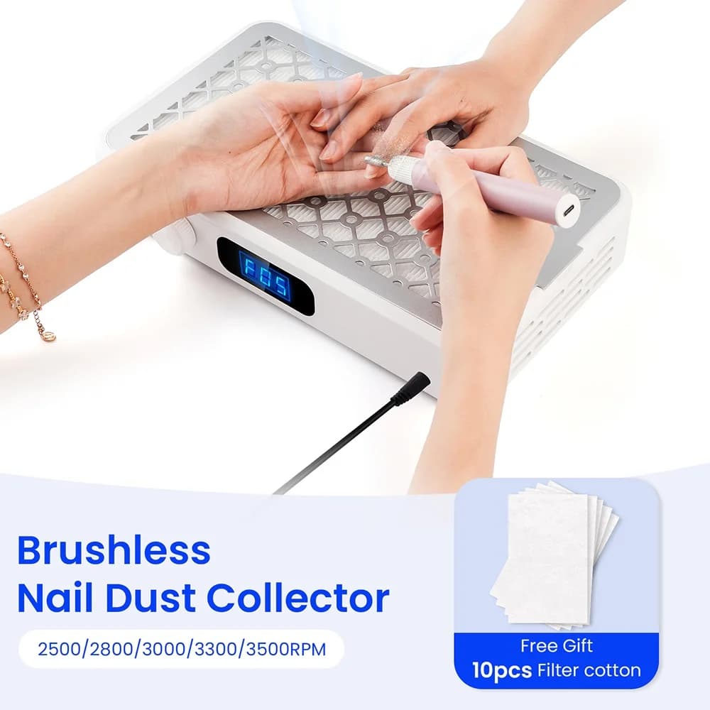 brushless turbo nail dust vacuum cleaner — image 6