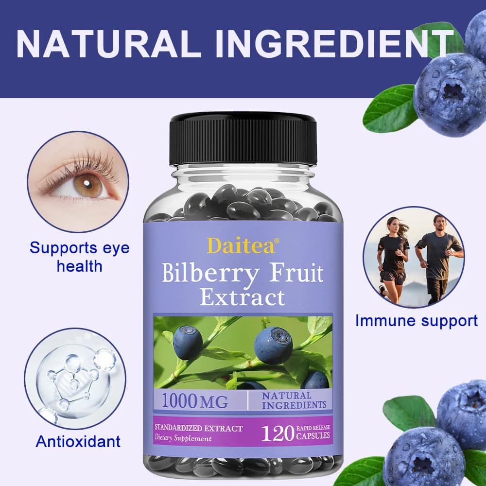 bilberry extract eye health supplement bottle — image 3