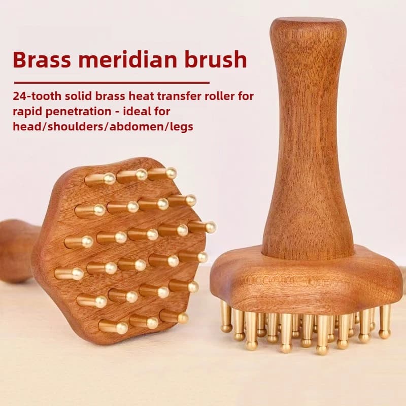 Brass Gua Sha massage tool — image 4