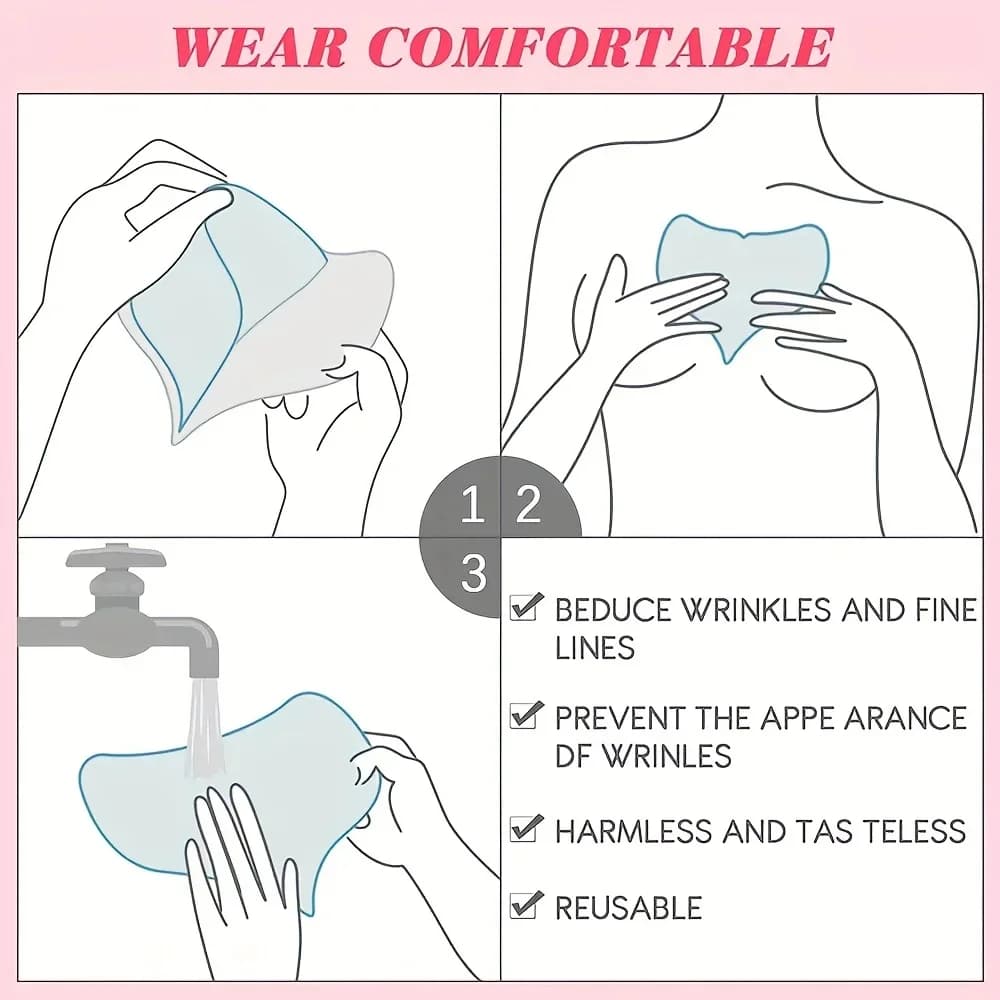 transparent silicone anti-wrinkle chest and breast lifting pad — image 6