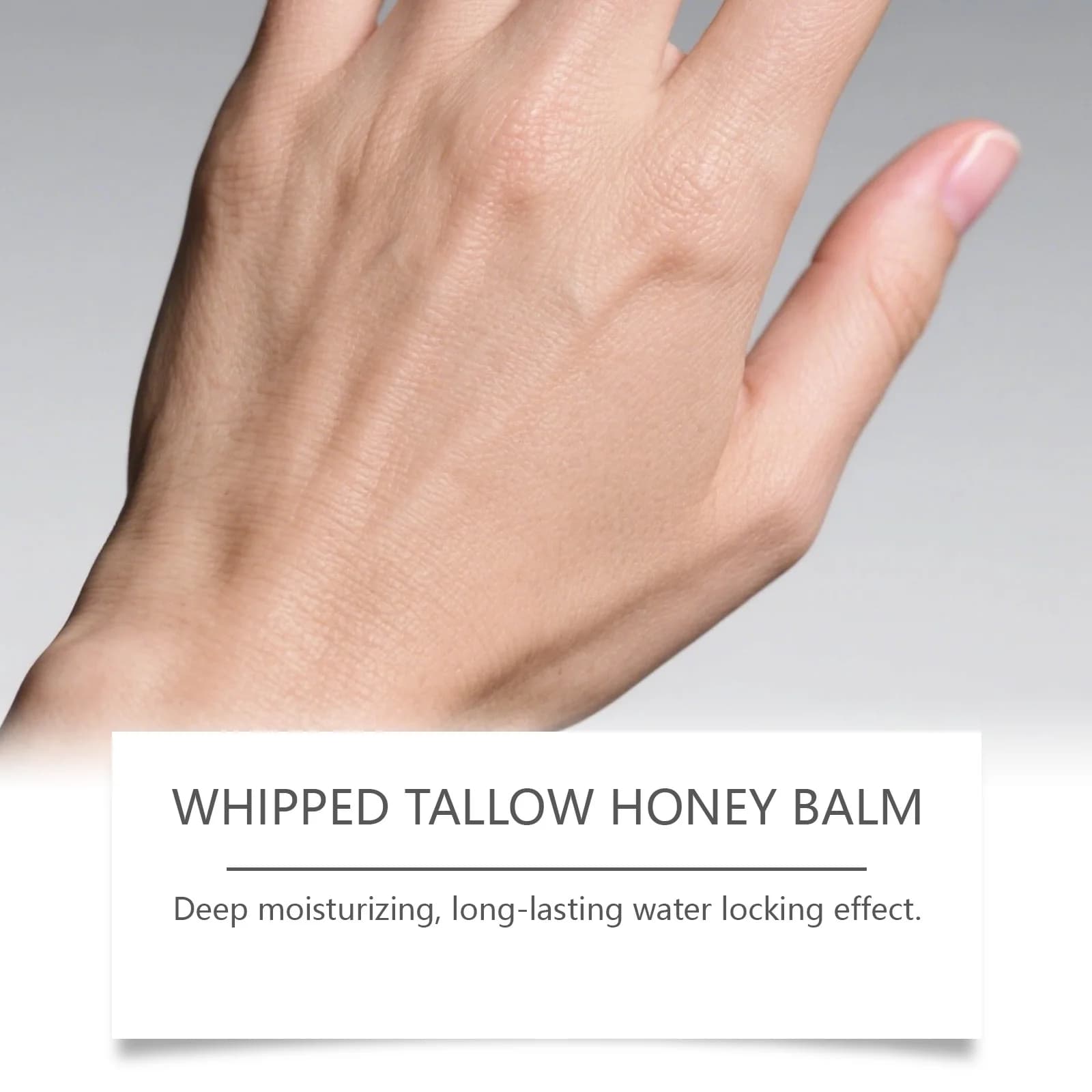 whipped beef tallow honey balm jar — image 3