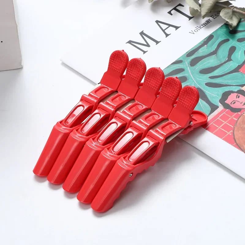 set of five plastic alligator hair clips — image 7
