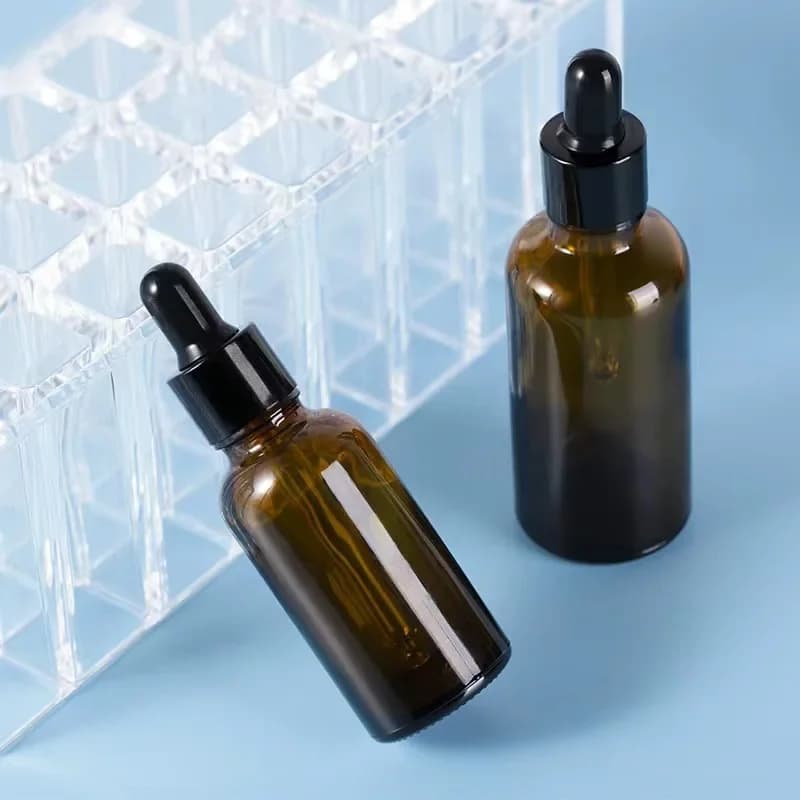 glass essential oil perfume bottles with dropper — image 3