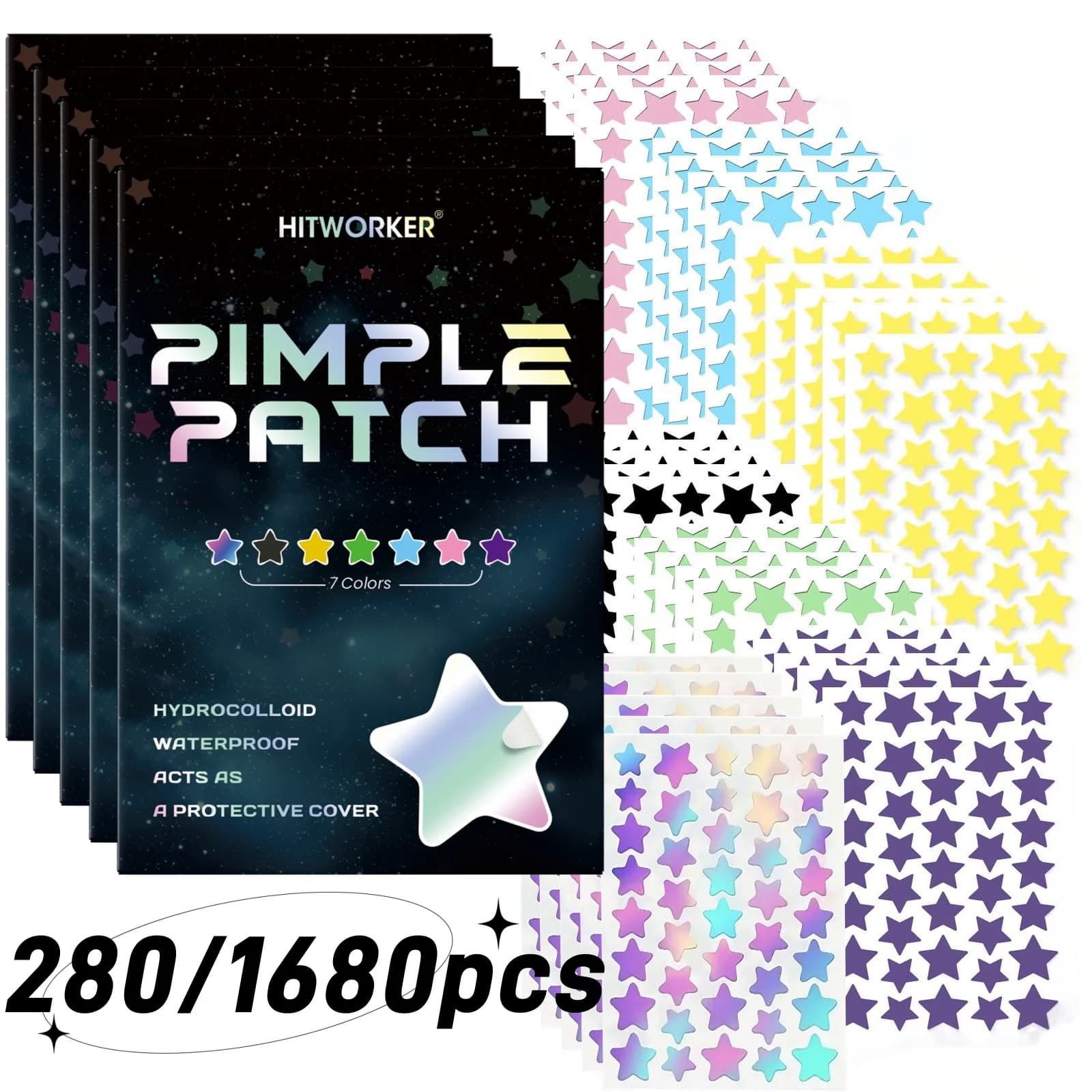 star-shaped gentle acne patches — image 1