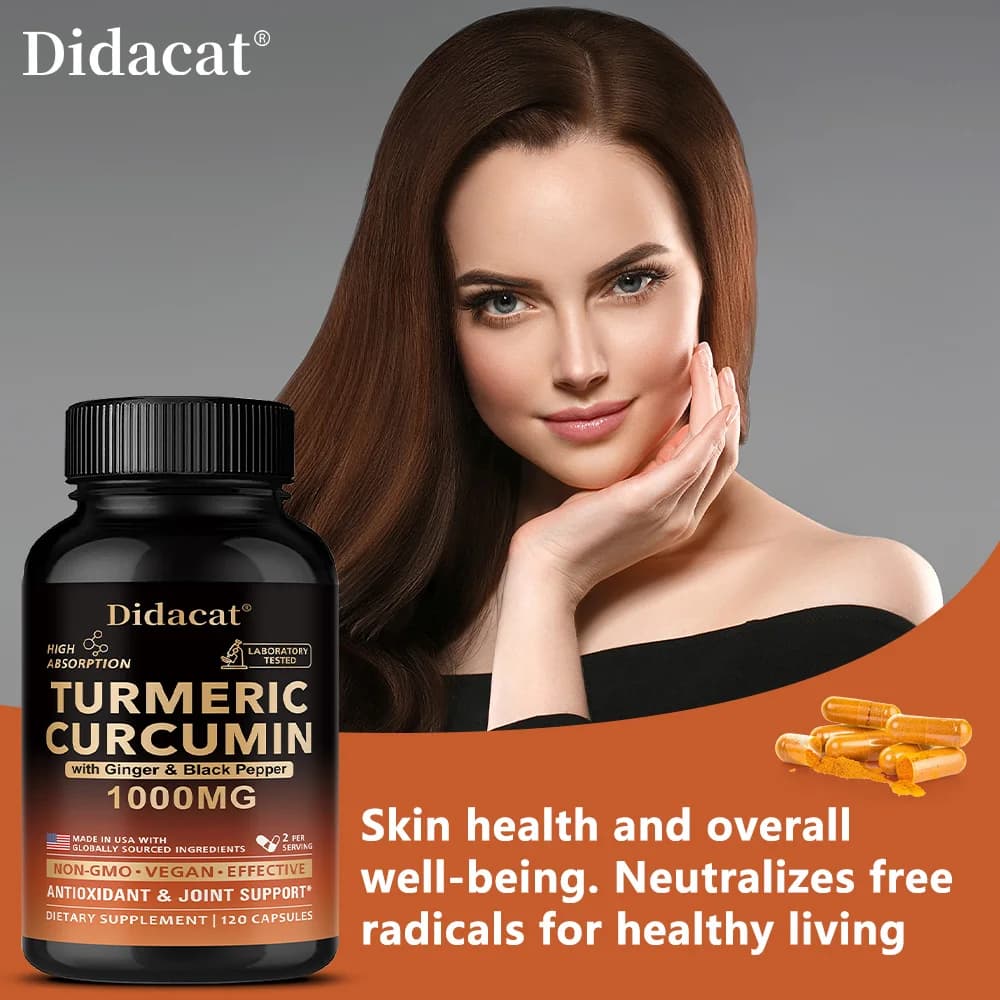 Turmeric curcumin capsules with ginger and black pepper — image 4