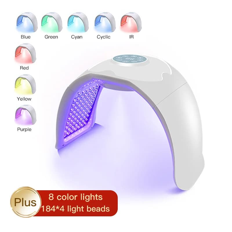 8‑Color LED Facial Mask with Light Therapy