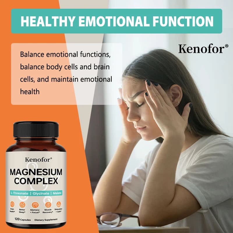 bottles of magnesium complex supplement with threonine glycine malate — image 4