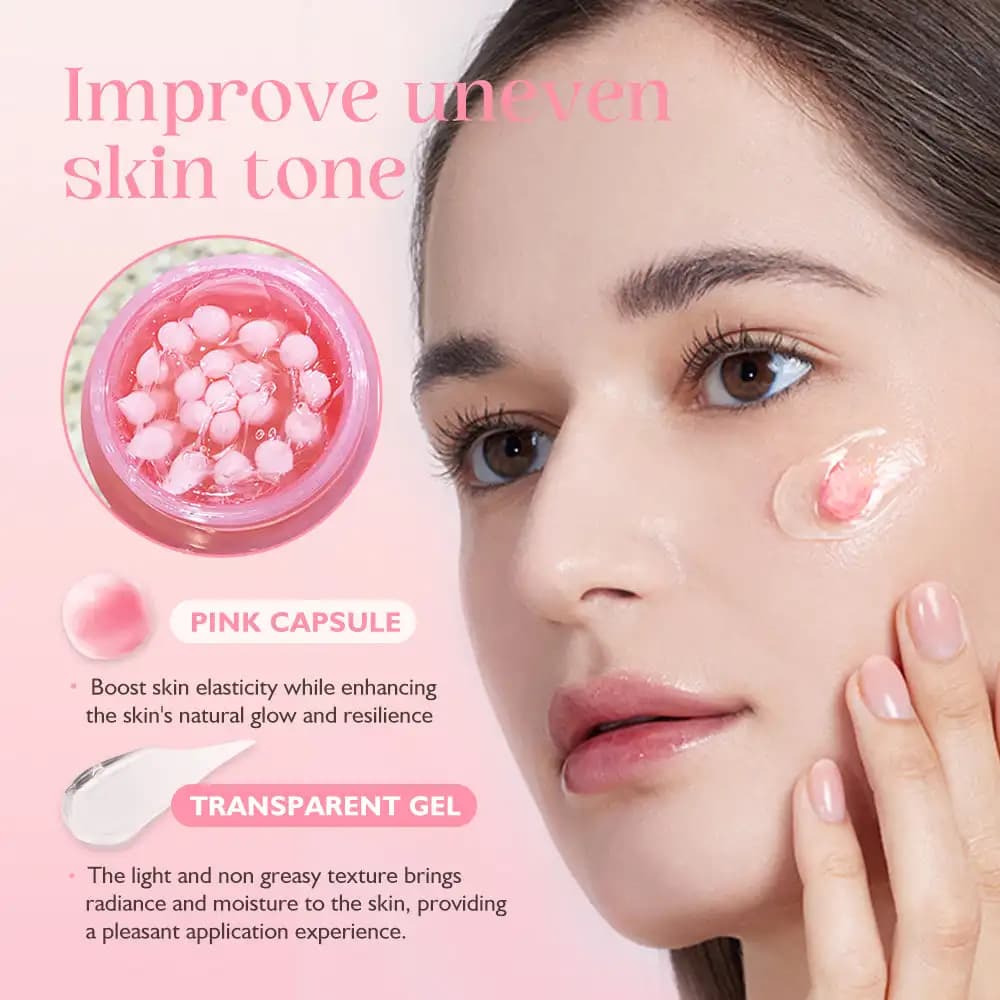 pink collagen capsule anti‑wrinkle cream tube — image 2
