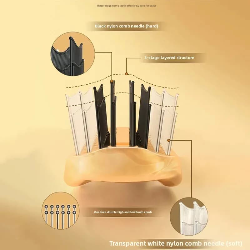 rose gold Japanese scalp massager brush — image 4
