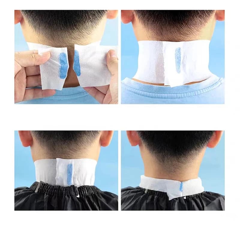 white disposable neck strip for hair cutting — image 6