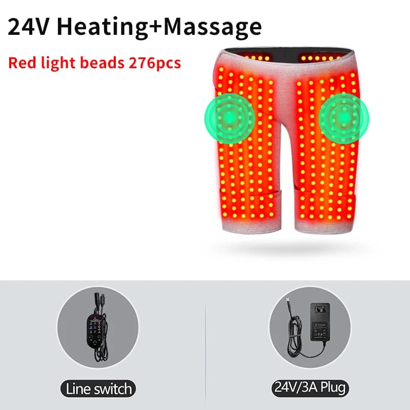 red light hip massager with heat and vibration controls — image 8