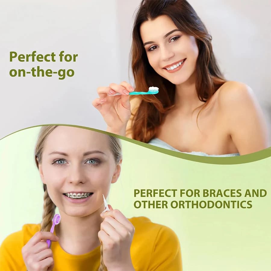 portable 5-in-1 dental care kit with toothbrush and floss — image 4