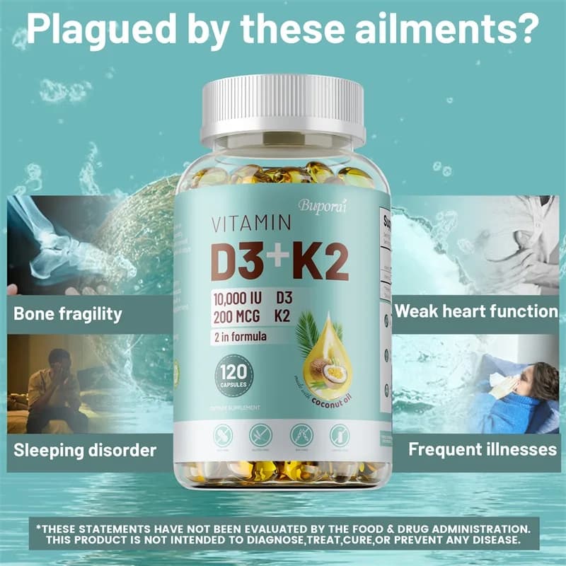 bottle of vitamin d3 and k2 supplement — image 5