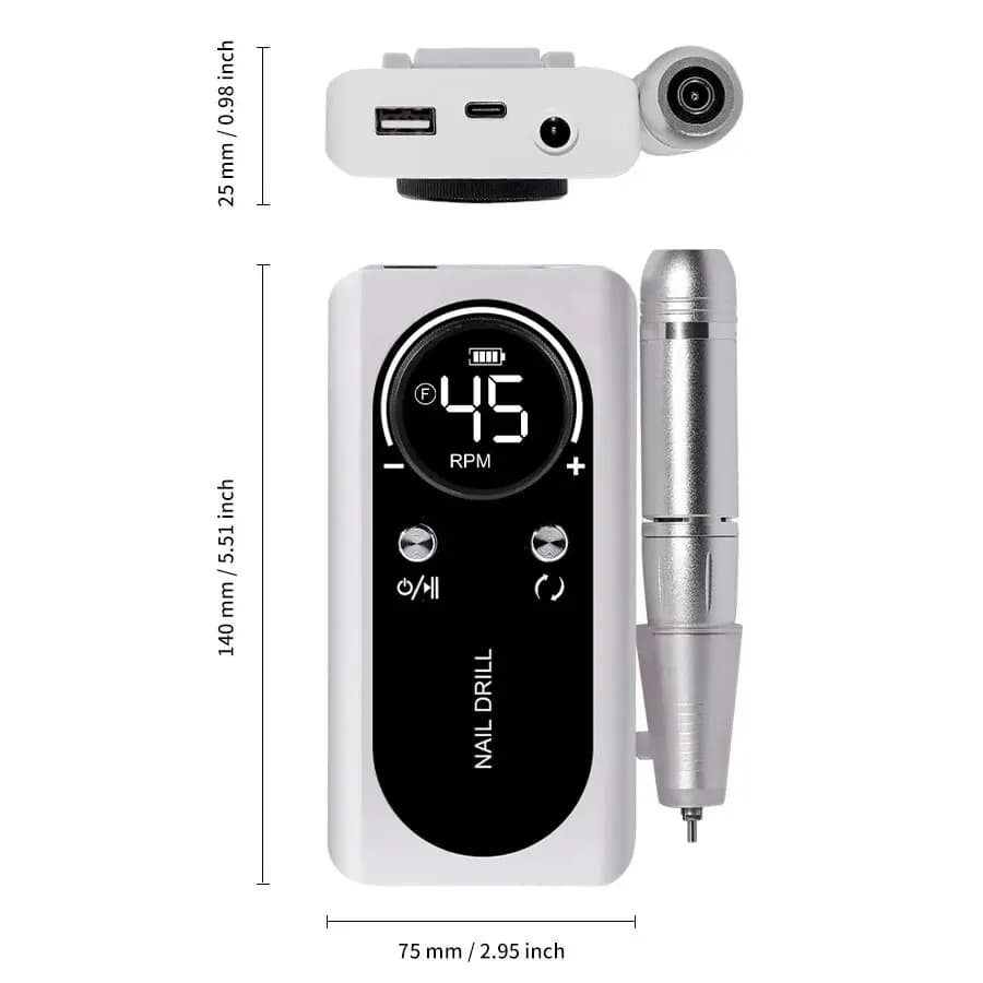 portable electric nail drill with rechargeable battery — image 6