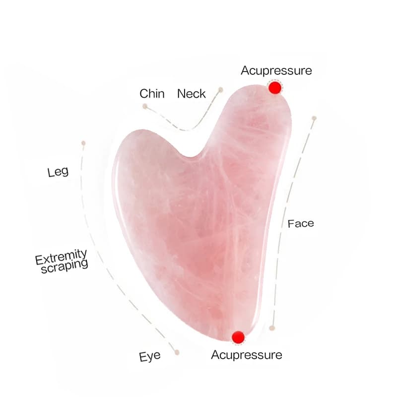 rose pink jade gua sha facial massage board — image 4