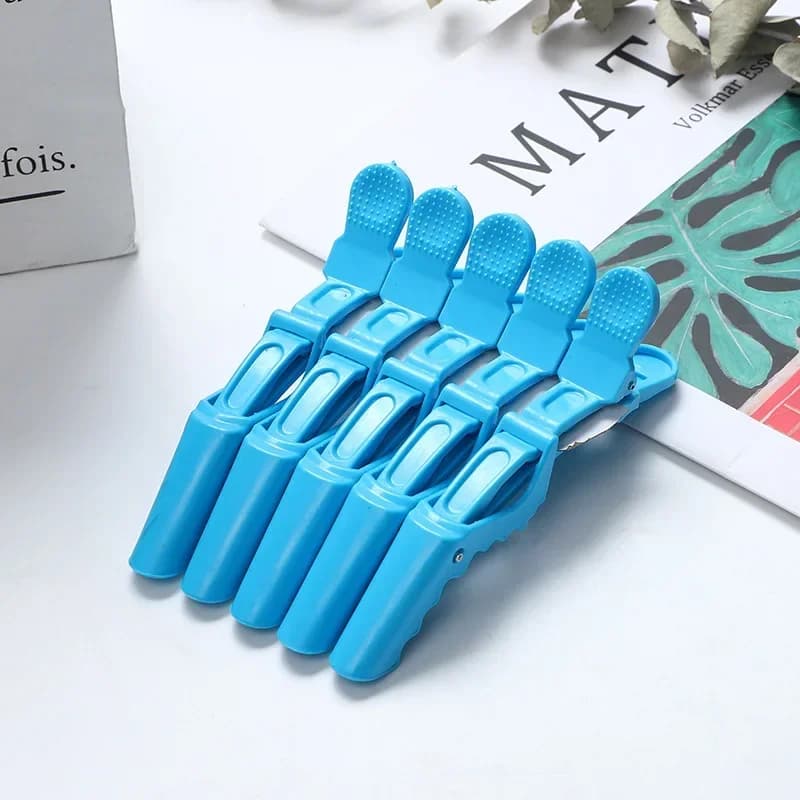 set of five plastic alligator hair clips — image 8