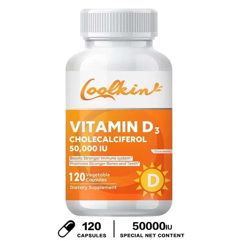 Vitamin D3 50,000 IU vegetarian capsules bottle — image 7