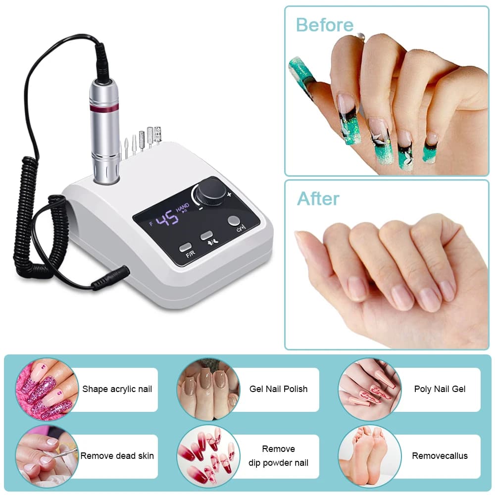 electric nail drill with metal body — image 6