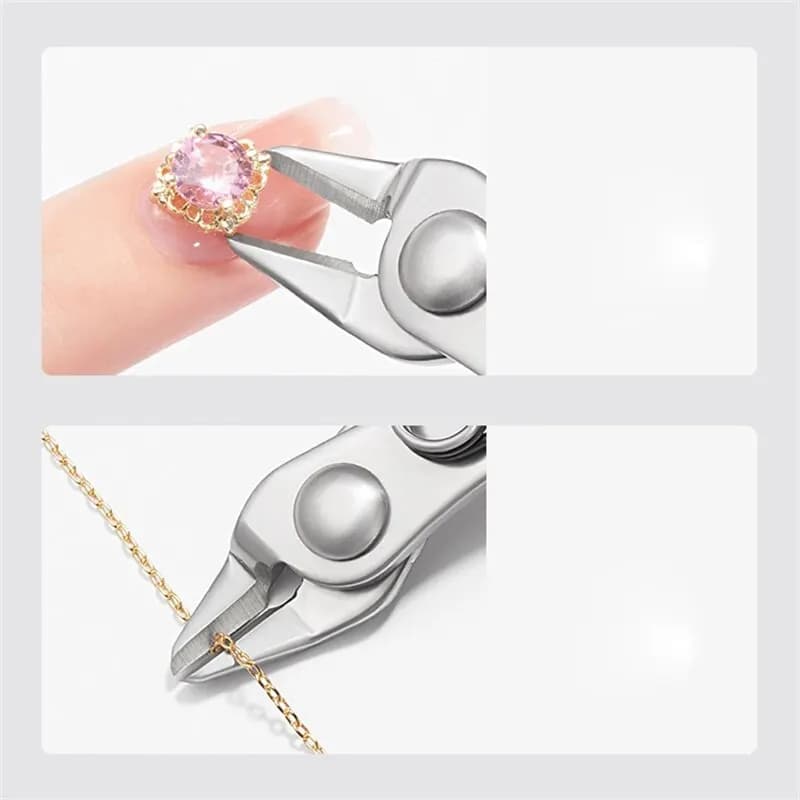 Flat‑nose diamond removal pliers with metal chain cutter — image 5
