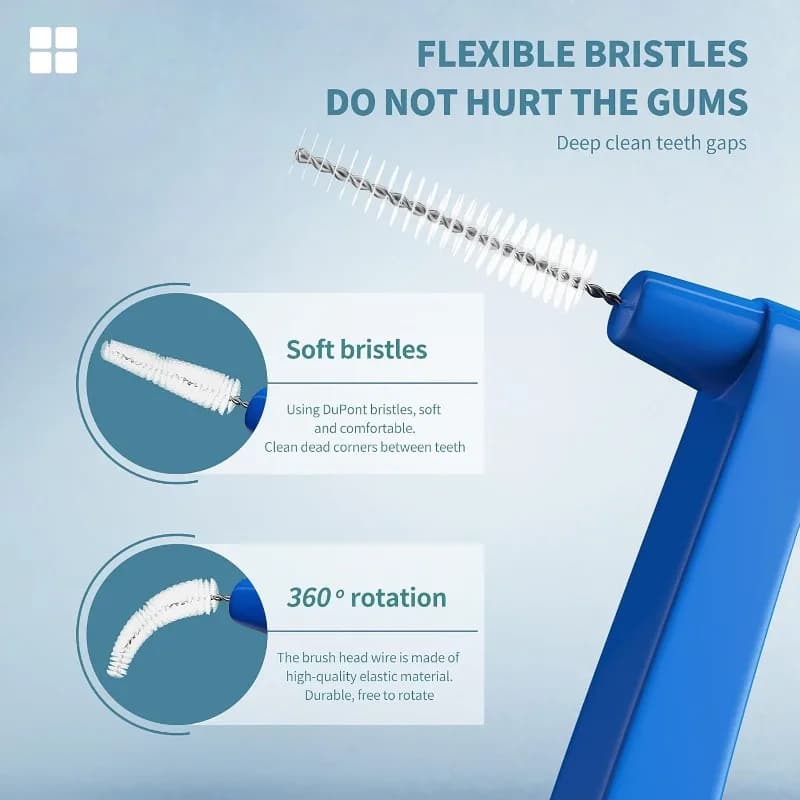 interdental brush cleaner set with portable case — image 2