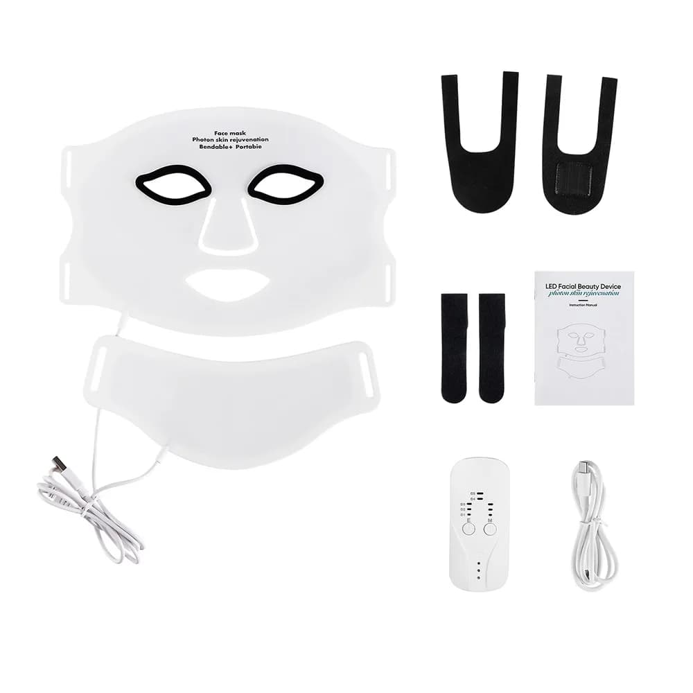 silicone LED therapy mask covering face and neck — image 7