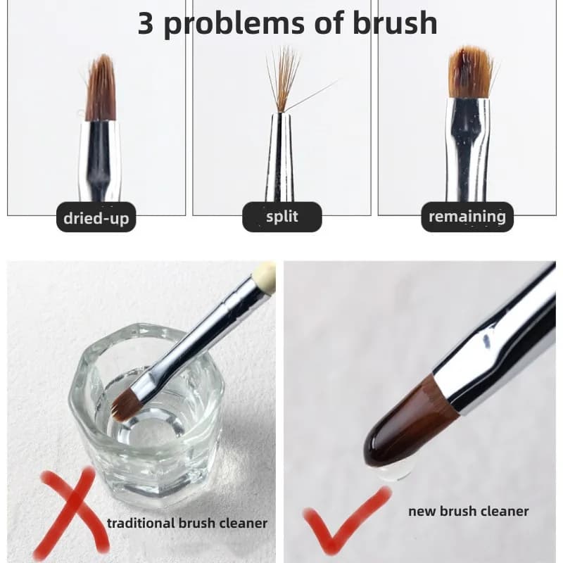 75 ml nail brush cleaner with container and filter brush — image 4