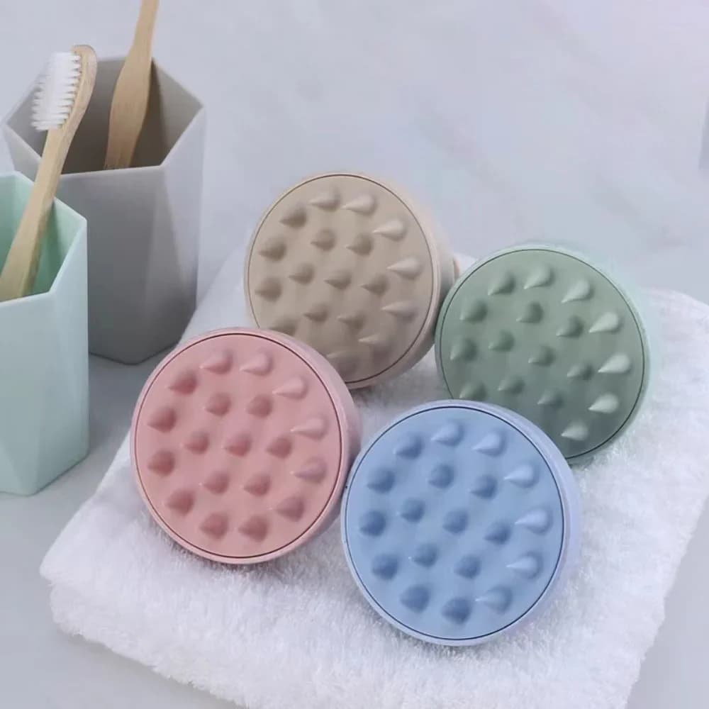 silicone scalp massage brush with soft bristles — image 3