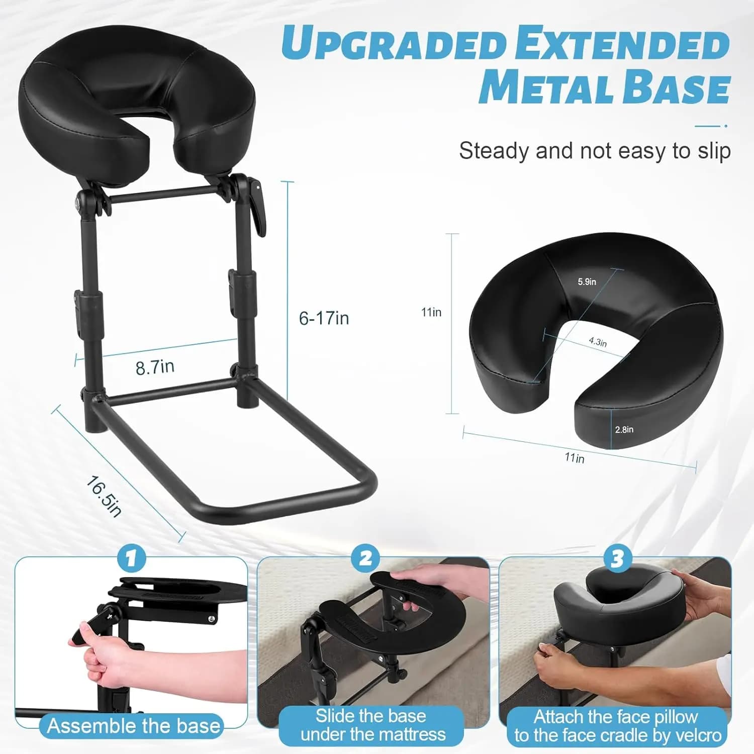 adjustable massage headrest pillow for bed — image 5