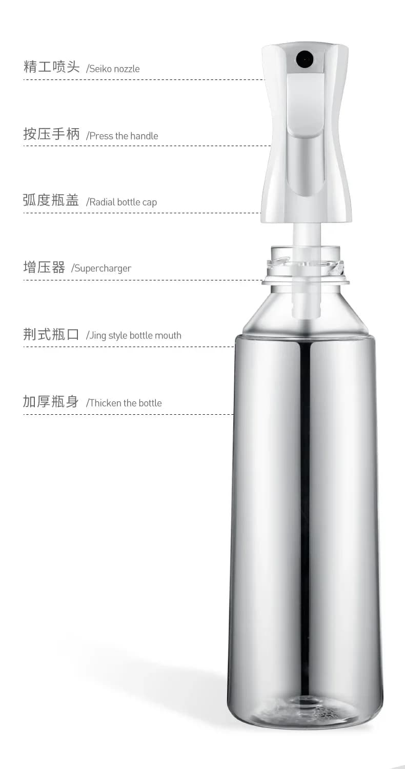 refillable hair spray bottle with mist nozzle — image 5