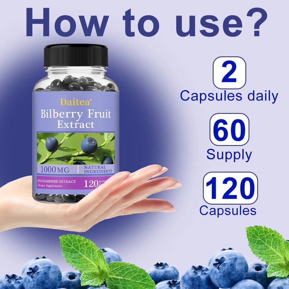 bilberry extract eye health supplement bottle — image 6