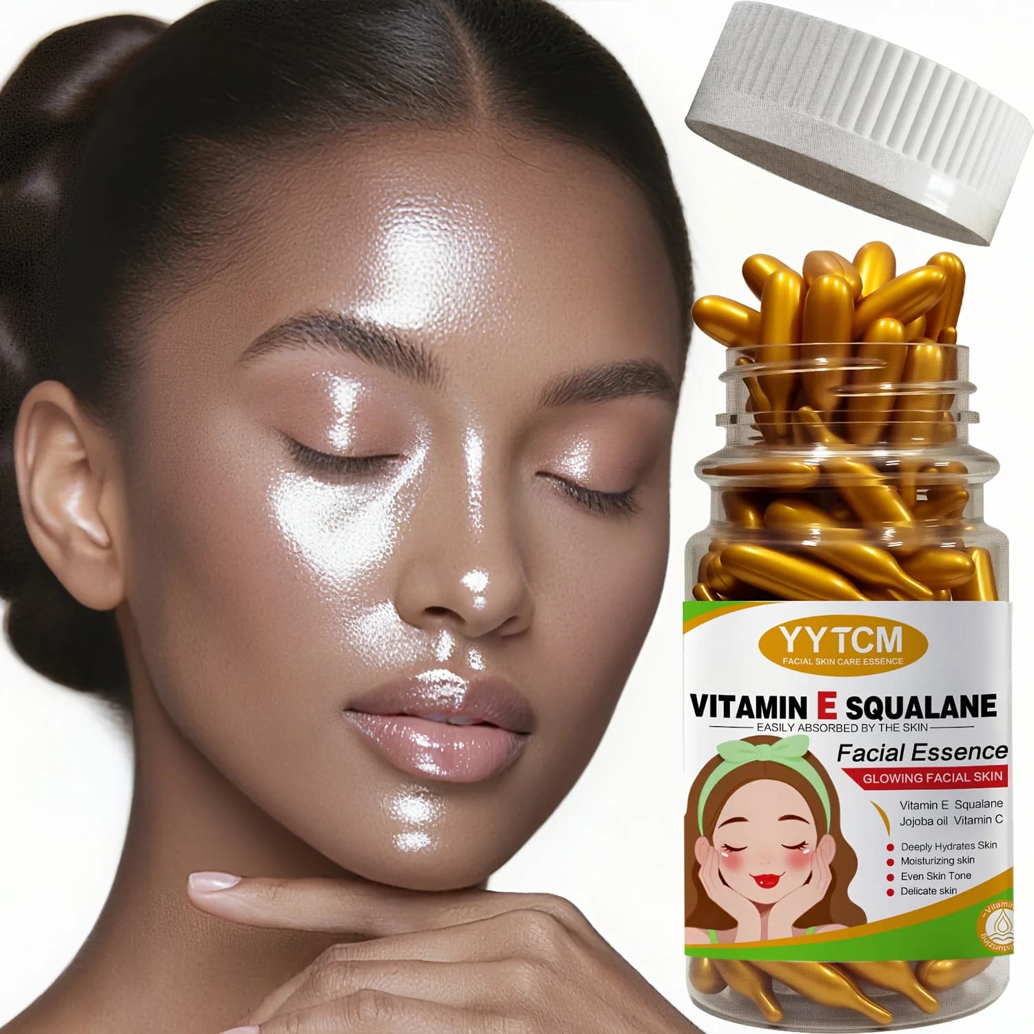 Vitamin E moisturizing capsule essence bottle — image 3