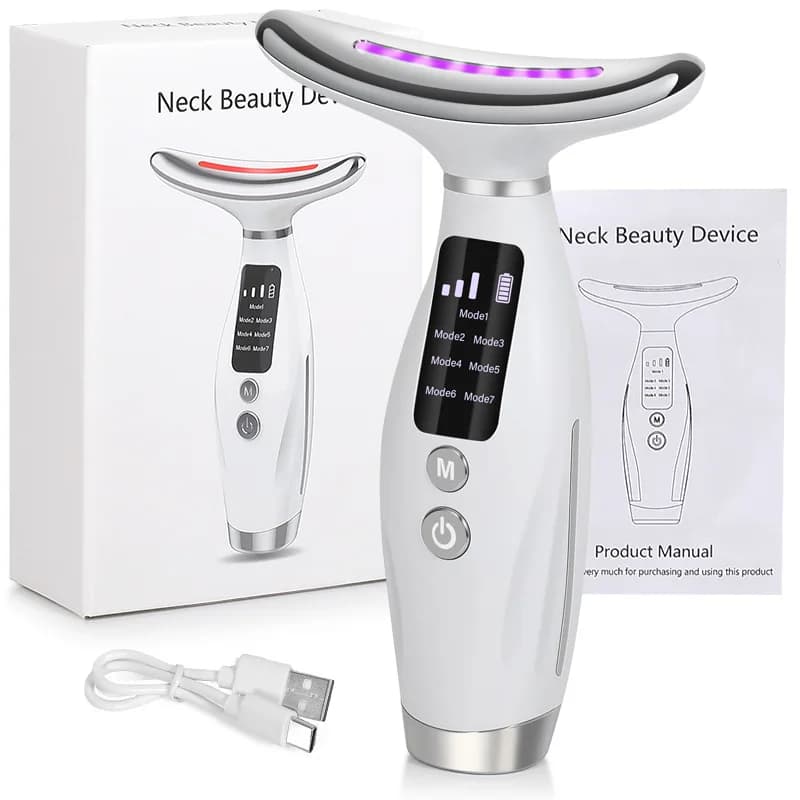 7-Color EMS Micro-Current Facial & Neck Massager