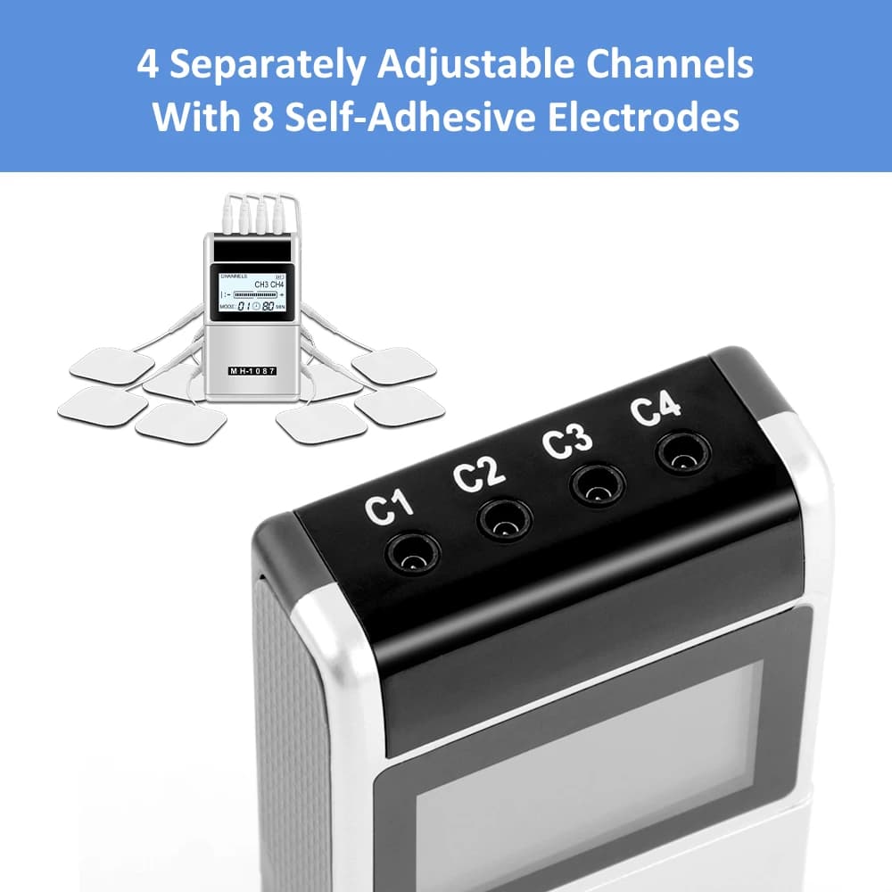hand holding 15‑mode TENS muscle stimulator — image 3