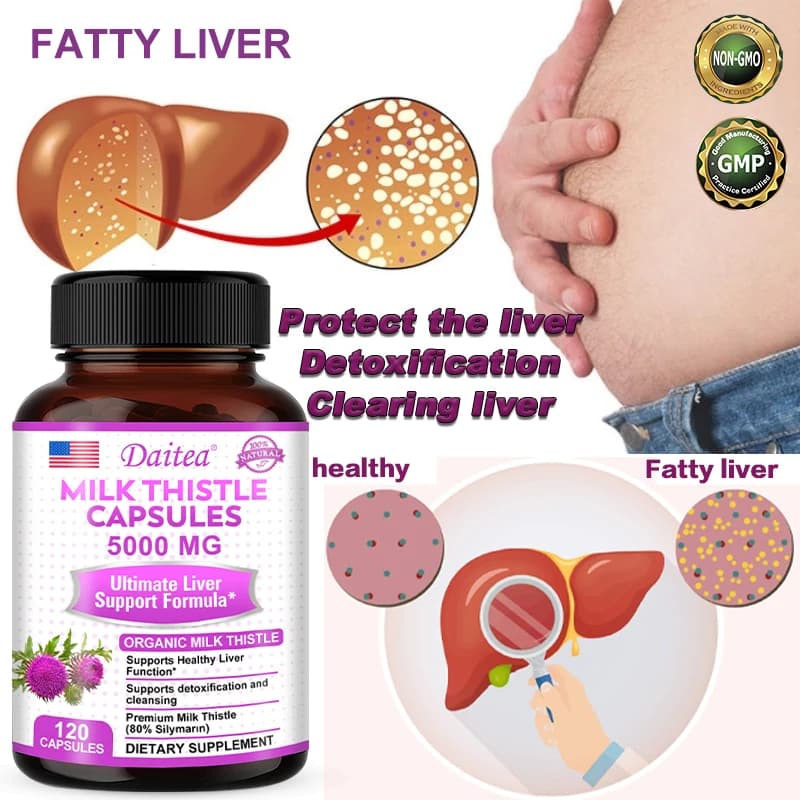 organic milk thistle liver support capsules — image 3