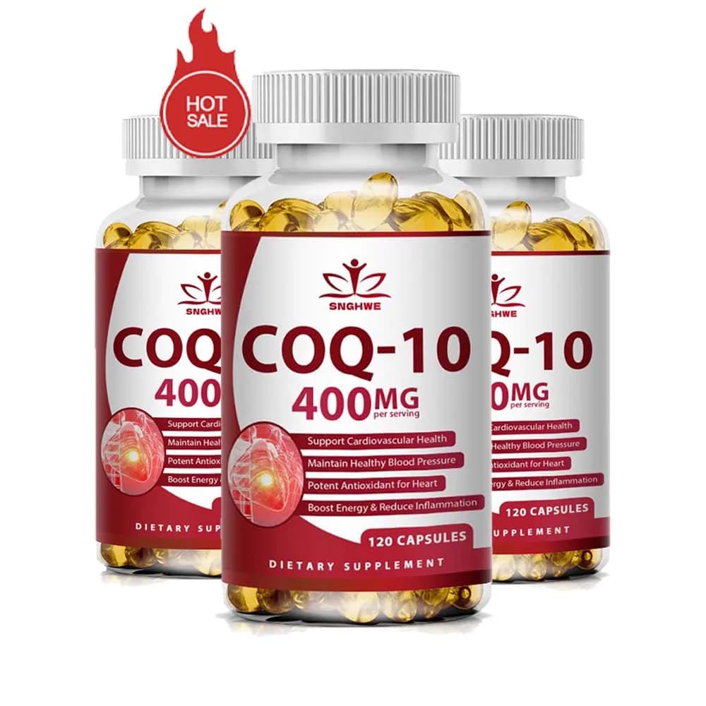 bottle of organic coenzyme q10 400 mg capsules — image 8