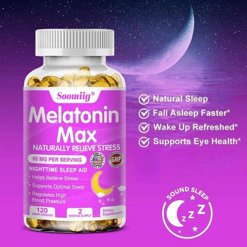 bottle of melatonin 55mg with MSM, zinc, vitamin D3 and B6 — image 3