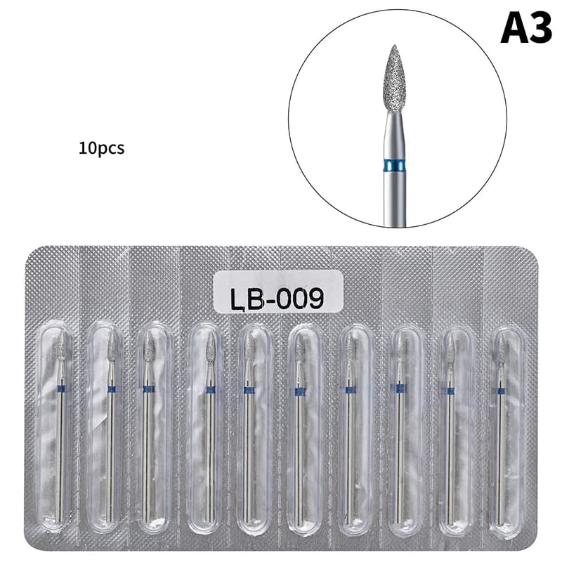 Set of 10 milling cutter bits for electric nail drill — image 7