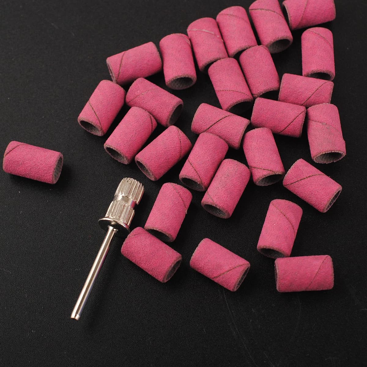 sanding bands and metal shaft nail drill bit set — image 3