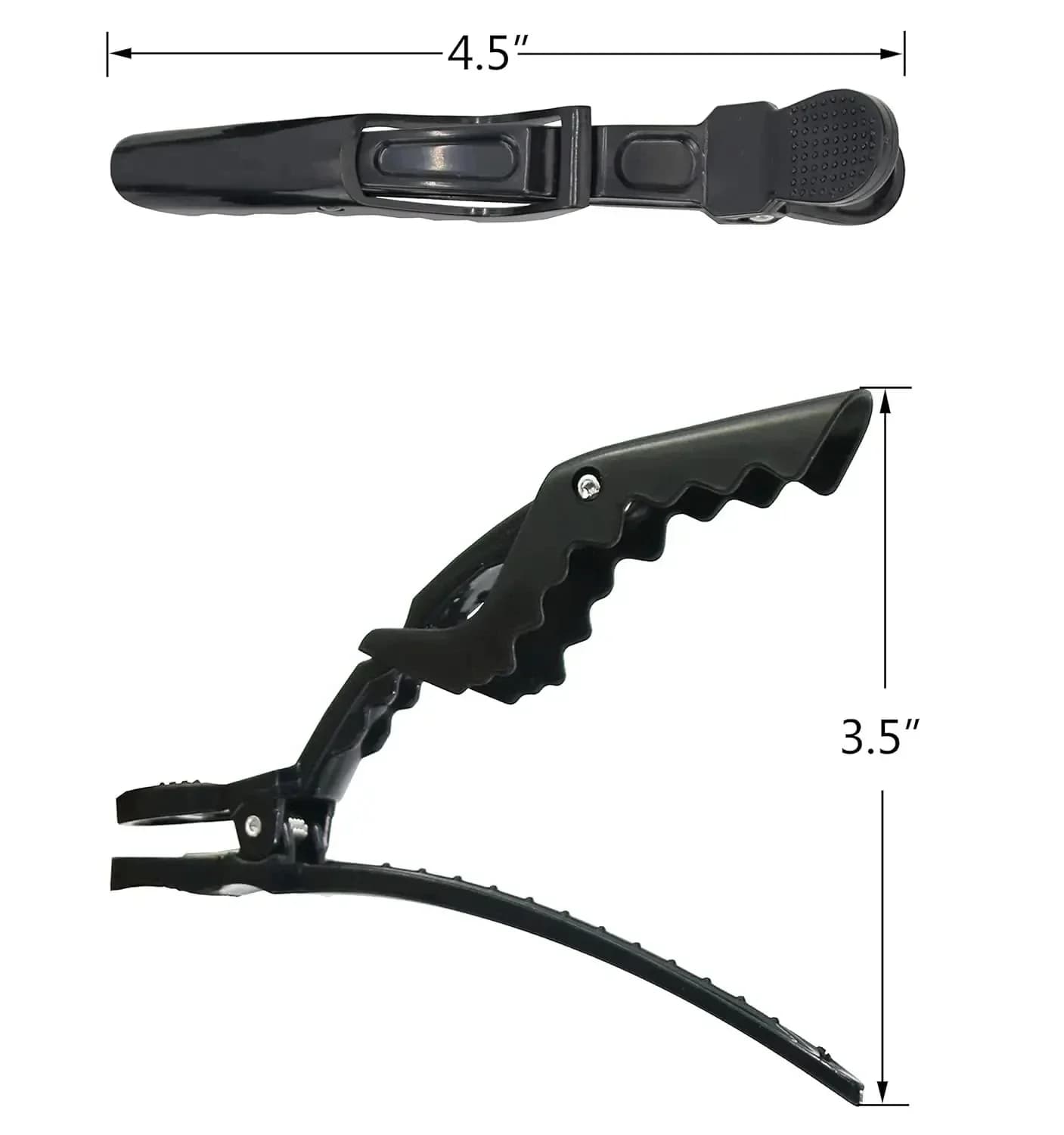 set of five plastic alligator hair clips — image 3