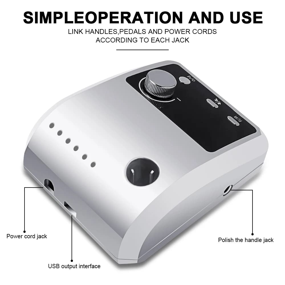 electric nail drill with metal body — image 4