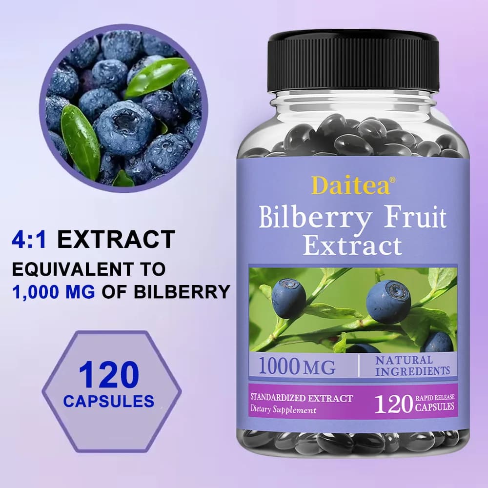 bilberry extract eye health supplement bottle — image 2