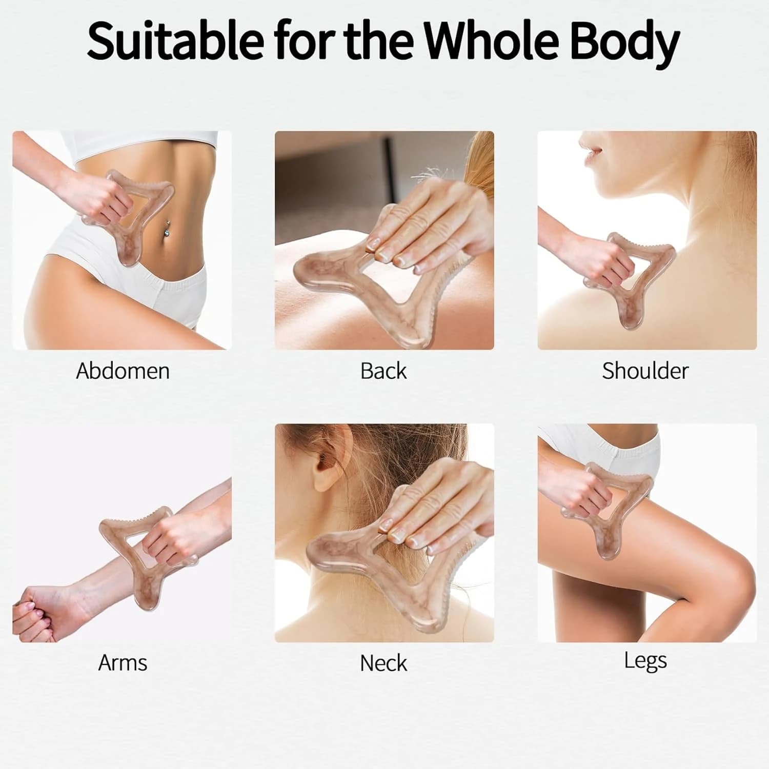 large resin gua sha body massage tool — image 4