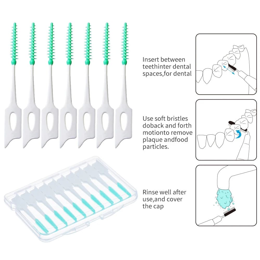 L-shaped interdental brush with soft nylon bristles — image 5