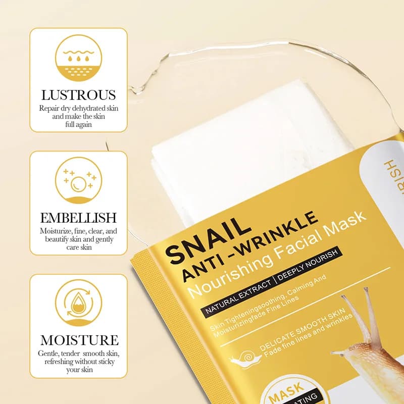Bioaqua snail face mask sheet pack — image 2