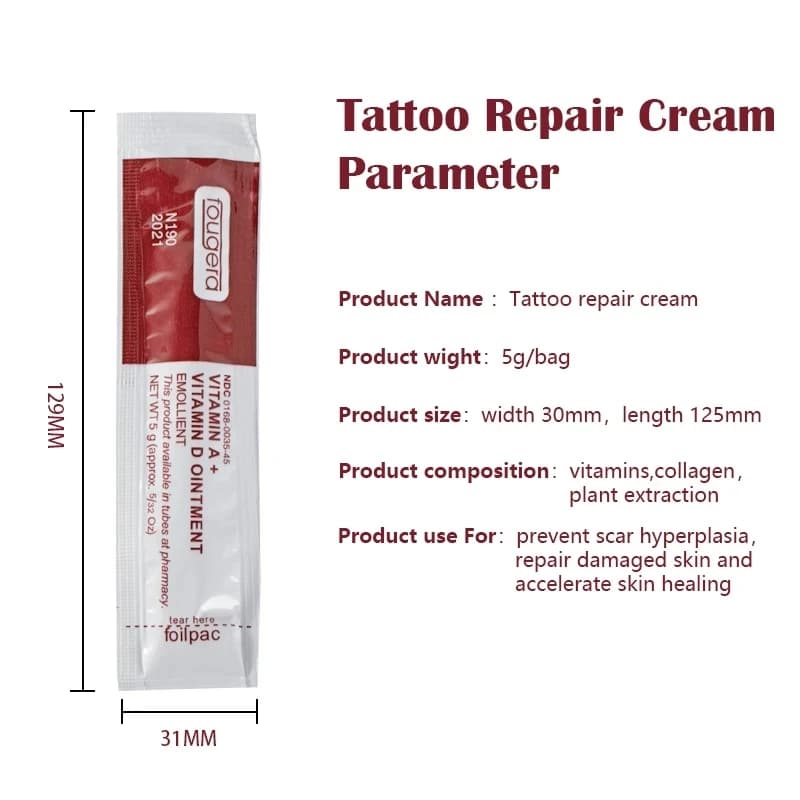 tube of tattoo aftercare cream with vitamin A and D — image 2