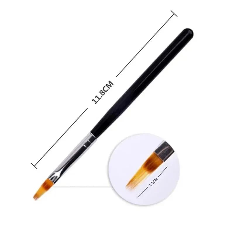 Serrated nail brush with powder bar and gradient pen — image 4