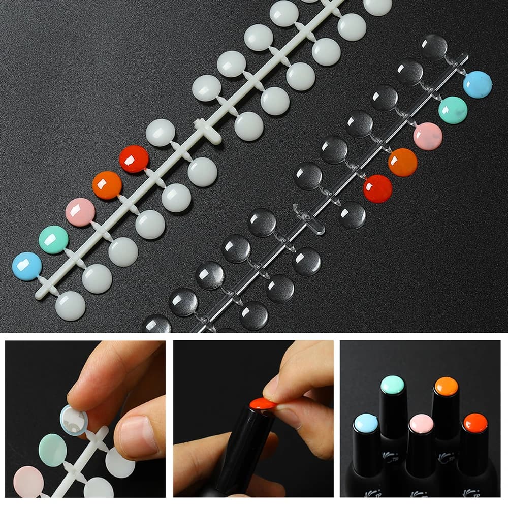 120‑Piece Nail Polish Display Table with Polka Dot Stickers