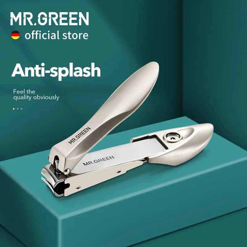 Stainless steel anti‑splash nail clipper — image 1
