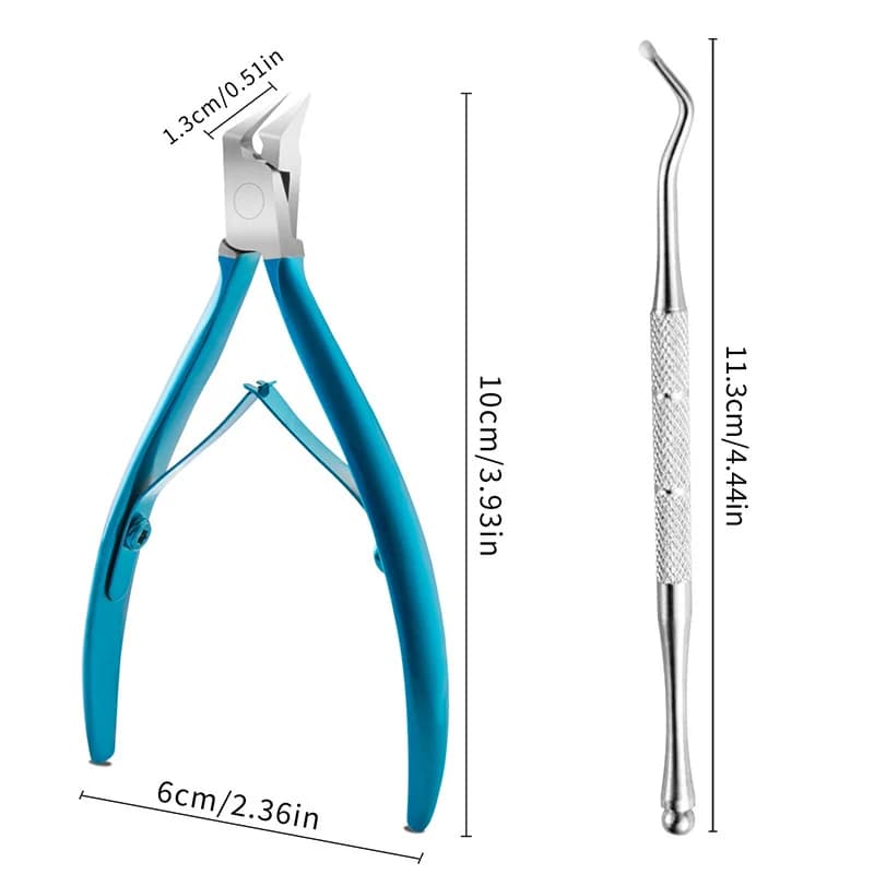 Stainless steel toe nail clipper for ingrown or thick toenails — image 7